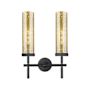 Innovations Lighting Lincoln 2 Light 14" Wide Vanity Light Matte Black / Mercury