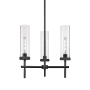 Innovations Lighting Lincoln 3 Light 21" Wide Pendant Matte Black / Clear