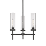 Innovations Lighting Lincoln 3 Light 21" Wide Pendant Weathered Zinc / Clear