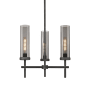 Innovations Lighting Lincoln 3 Light 21" Wide Pendant Weathered Zinc / Plated Smoke