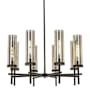 Innovations Lighting Lincoln 8 Light 32" Wide Candle Style Chandelier Matte Black / Mercury
