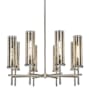 Innovations Lighting Lincoln 8 Light 32" Wide Candle Style Chandelier Satin Nickel / Mercury