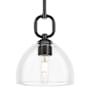 Innovations Lighting Hudson 8" Wide Mini Pendant with Clear Glass Shade Matte Black