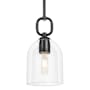 Innovations Lighting Hudson 6" Wide Mini Pendant with Clear Glass Dome Shade Matte Black