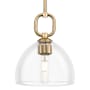 Innovations Lighting Hudson 8" Wide Mini Pendant with Clear Glass Shade Champagne Bronze
