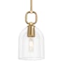 Innovations Lighting Hudson 6" Wide Mini Pendant with Clear Glass Dome Shade Champagne Bronze