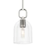 Innovations Lighting Hudson 6" Wide Mini Pendant with Clear Glass Dome Shade Polished Nickel