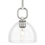 Innovations Lighting Hudson 8" Wide Mini Pendant with Clear Glass Shade Satin Nickel