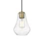 Innovations Lighting Fairfield 7" Wide Mini Pendant Brushed Brass / Clear