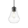 Innovations Lighting Fairfield 7" Wide Mini Pendant Matte Black / Clear