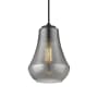 Innovations Lighting Fairfield 7" Wide Mini Pendant Matte Black / Plated Smoke