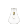 Innovations Lighting Fairfield 12" Wide Pendant Brushed Brass / Clear