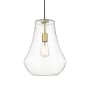 Innovations Lighting Fairfield 12" Wide Pendant Satin Gold / Clear