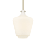 Innovations Lighting Norwalk 12" Wide Pendant Brushed Brass / Matte White