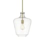 Innovations Lighting Norwalk 12" Wide Pendant Brushed Brass / Clear