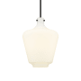 Innovations Lighting Norwalk 12" Wide Pendant Matte Black / Matte White
