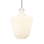 Innovations Lighting Norwalk 12" Wide Pendant Brushed Satin Nickel / Matte White