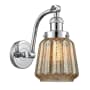 Innovations Lighting Chatham Single Light 12" Tall Wall Sconce Polished Chrome / Mercury Plated