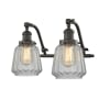 Innovations Lighting Chatham 2 Light 18" Wide Bathroom Vanity Light Oiled Rubbed Bronze / Clear Fluted