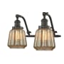 Innovations Lighting Chatham 2 Light 18" Wide Bathroom Vanity Light Oiled Rubbed Bronze / Mercury Fluted