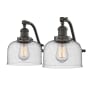 Innovations Lighting Large Bell 2 Light 18" Wide Bathroom Vanity Light Oiled Rubbed Bronze / Seedy