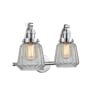 Innovations Lighting Chatham 2 Light 18" Wide Bathroom Vanity Light Polished Chrome / Clear
