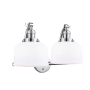 Innovations Lighting Large Bell 2 Light 18" Wide Bathroom Vanity Light Polished Chrome / Matte White Cased