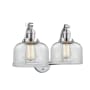 Innovations Lighting Large Bell 2 Light 18" Wide Bathroom Vanity Light Polished Chrome / Clear