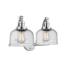 Innovations Lighting Large Bell 2 Light 18" Wide Bathroom Vanity Light Polished Chrome / Seedy