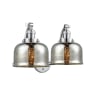 Innovations Lighting Large Bell 2 Light 18" Wide Bathroom Vanity Light Polished Chrome / Silver Plated Mercury