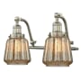 Innovations Lighting Chatham 2 Light 18" Wide Bathroom Vanity Light Satin Brushed Nickel / Mercury Fluted