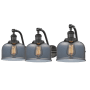 Innovations Lighting Large Bell 3 Light 28" Wide Bathroom Vanity Light Oiled Rubbed Bronze / Smoked