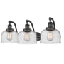 Innovations Lighting Large Bell 3 Light 28" Wide Bathroom Vanity Light Oiled Rubbed Bronze / Seedy