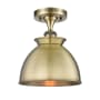 Innovations Lighting Adirondack 9" Wide Semi-Flush Ceiling Fixture Antique Brass