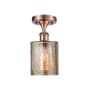 Innovations Lighting Cobbleskill 5" Wide Semi-Flush Ceiling Fixture Antique Copper / Mercury