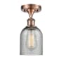 Innovations Lighting Caledonia 5" Wide Semi-Flush Ceiling Fixture Antique Copper / Charcoal