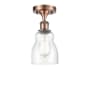 Innovations Lighting Ellery 5" Wide Semi-Flush Ceiling Fixture Antique Copper / Seedy