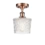 Innovations Lighting Niagra 7" Wide Semi-Flush Ceiling Fixture Antique Copper / Clear