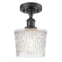 Innovations Lighting Niagra 7" Wide Semi-Flush Ceiling Fixture Matte Black / Clear