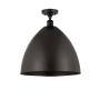 Innovations Lighting Bristol Glass 16" Wide Semi-Flush Ceiling Fixture Matte Black