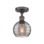 Innovations Lighting Athens Deco Swirl 6" Wide Semi-Flush Ceiling Fixture Oil Rubbed Bronze