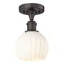 Innovations Lighting White Venetian 6" Wide Semi-Flush Ceiling Fixture Oil Rubbed Bronze
