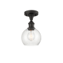 Innovations Lighting Athens Deco Swirl 6" Wide Semi-Flush Ceiling Fixture Oil Rubbed Bronze / Seedy