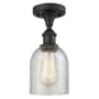 Innovations Lighting Caledonia Single Light 5" Wide Semi-Flush Ceiling Fixture Oil Rubbed Bronze / Mica
