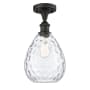 Innovations Lighting Large Waverly 8" Wide Semi-Flush Ceiling Fixture Oil Rubbed Bronze / Clear
