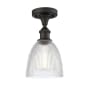 Innovations Lighting Castile 6" Wide Semi-Flush Ceiling Fixture Oil Rubbed Bronze / Clear