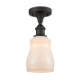 Innovations Lighting Ellery 5" Wide Semi-Flush Ceiling Fixture Oil Rubbed Bronze / White