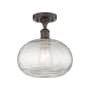 Innovations Lighting Ithaca 10" Wide Semi-Flush Ceiling Fixture Oil Rubbed Bronze