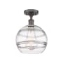 Innovations Lighting Rochester 10" Wide Semi-Flush Ceiling Fixture Oil Rubbed Bronze / Clear