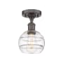 Innovations Lighting Rochester 6" Wide Semi-Flush Ceiling Fixture Oil Rubbed Bronze / Clear